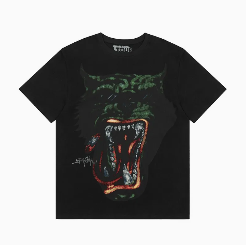 Hip Hop Street Fashionable Oversized Loose Fit Custom Printed Cotton Short T-Shirt